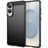 OEM Samsung Galaxy S25 Edge 5G szilikon tok, hátlaptok, telefon tok, karbon mintás, fekete, Simple Carbon