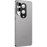 OEM Samsung Galaxy S25 Edge 5G üvegfólia, tempered glass, edzett, 3D, kamera védő, lencsevédő, fekete