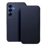 OEM Samsung Galaxy S25 Plus 5G (S25+ 5G) könyvtok, fliptok, telefon tok, bankkártyatartós, mágneszáras, sötétkék, Dual Pocket