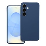 OEM Samsung Galaxy S25 Plus 5G (S25+ 5G) szilikon tok, hátlaptok, telefon tok, velúr belsővel, matt, kék, Silicone