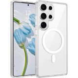 OEM Samsung Galaxy S25 Ultra 5G hátlaptok, telefon tok, MagSafe kompatibilis, átlátszó, Anti Shock Mag Case, 1.5mm