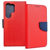 OEM Samsung Galaxy S25 Ultra 5G könyvtok, fliptok, telefon tok, bankkártyatartós, mágneszáras, piros-sötétkék, Fancy