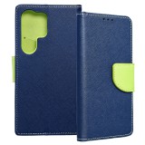 OEM Samsung Galaxy S25 Ultra 5G könyvtok, fliptok, telefon tok, bankkártyatartós, mágneszáras, sötétkék-zöld, Fancy