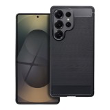 OEM Samsung Galaxy S25 Ultra 5G szilikon tok, hátlaptok, telefon tok, karbon mintás, fekete, Carbon case