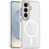 OEM Samsung Galaxy S26 5G hátlaptok, telefon tok, MagSafe kompatibilis, erősített sarkokkal, átlátszó, Anti Shock Mag Case, 1.5mm