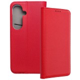 OEM Samsung Galaxy S26 5G könyvtok, fliptok, telefon tok, bankkártyatartós, mágneszáras, piros, Smart Case book