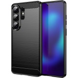 OEM Samsung Galaxy S26 Ultra 5G szilikon tok, hátlaptok, telefon tok, karbon mintás, fekete, Simple Carbon