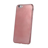 OEM Samsung Galaxy S6 szilikon tok, hátlaptok, telefon tok, karbon mintás, rose gold
