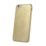 OEM Samsung Galaxy S7 szilikon tok, hátlaptok, telefon tok, karbon mintás, arany