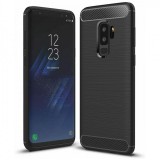 OEM Samsung Galaxy S9 Plus szilikon tok, hátlaptok, telefon tok, karbon mintás, fekete, Carbon Case