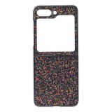 OEM Samsung Galaxy Z Flip5 5G hátlap tok, telefon tok, műanyag, csillámos, fekete, Shining case