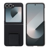 OEM Samsung Galaxy Z Flip6 5G / Z Flip7 FE 5G telefon tok, kitámasztható, műanyag, matt, fekete, STAND case