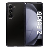 OEM Samsung Galaxy Z Fold5 5G telefon tok, elő+hátlap tok, műanyag, fényes, fekete+átlátszó, Focus