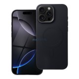 OEM SILICONE MAG COVER tok (nagy kamerakivágással)MagSafe-kompatibilis iPhone 16 Pro Max - fekete