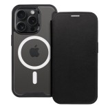 OEM SMART MAG MagSafe-kompatibilis könyvtok iPhone 16 Plus - fekete