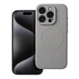 OEM Szilikon Mag Cover tok Magsafe kompatibilis iPhone 15 PRO titánium szürke