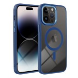 OEM Színes Edge Mag Cover tok Magsafe kompatibilis iPhone 15 tengerészkék színben