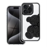 OEM TEDDY BEAR tok iPhone 15 Pro - fekete