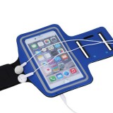 OEM Telefon tok, futó tok karpánt tok, 6 colos telefonokhoz, kék (Huawei P30, Samsung S10, S9, Note3)