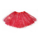 OEM Tüll szoknya tütü piros glitteres ~30 cm