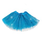 OEM Tüll szoknya Tütü világoskék, színes glitterrel ~30 cm