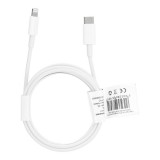 OEM Type-c kábel iPhone Lightning 8 pin csatlakozóval - Power Delivery PD18W 2A C973 fehér 2 méteres