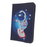 OEM Univerzális 9-11 colos tablet könyvtok, mappa tok, asztronauta mintás, Cosmonaut