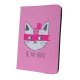OEM Univerzális 9-11 colos tablet könyvtok, mappa tok, Kitty 2 mintás