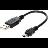 OEM USB A-MINI 5-pin 0,15m, fekete (11928710)
