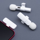OEM Vezeték nélküli lavalier mikrofon Lightning dupla (2 db készletben) K1 fehér