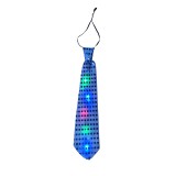 OEM Világító LED nyakkendő 35 cm kék