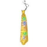 OEM Világító LED nyakkendő 35 cm sárga
