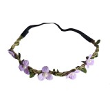 OEM Virágos hajdísz - Lila apróvirágos gumis hajpánt