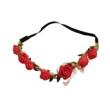 OEM Virágos hajdísz - piros habszivacs rózsák gumis hajpánt