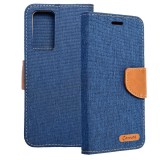 OEM Xiaomi 12 Lite 5G könyvtok, fliptok, telefon tok, mágneszáras, bankkártya tartós, kék, Canvas