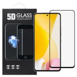 OEM Xiaomi 12 Lite üvegfólia, tempered glass, előlapi, 5D, edzett, hajlított, fekete kerettel
