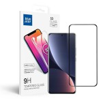 OEM Xiaomi 12 Pro 5G üvegfólia, tempered glass, előlapi, 5D, edzett, hajlított, fekete kerettel, BlueStar