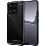 OEM Xiaomi 13 5G szilikon tok, hátlaptok, telefon tok, karbon mintás, fekete, Carbon case