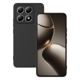 OEM Xiaomi 14T Pro 5G szilikon tok, hátlaptok, telefon tok, velúr belsővel, matt, fekete, Silicon