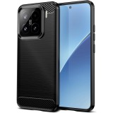 OEM Xiaomi 15 5G szilikon tok, hátlaptok, telefon tok, karbon mintás, fekete, Carbon case