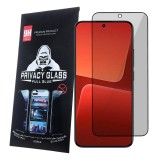 OEM Xiaomi 15 5G üvegfólia, tempered glass, előlapi, edzett, hajlított, fekete kerettel, betekintés védelemmel, Privacy