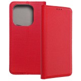 OEM Xiaomi 15T 5G könyvtok, fliptok, telefon tok, mágneszáras, bankkártyatartós, piros