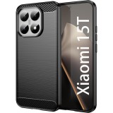OEM Xiaomi 15T 5G szilikon tok, hátlaptok, telefon tok, karbon mintás, fekete, Carbon case 2.0