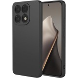 OEM Xiaomi 15T 5G szilikon tok, hátlaptok, telefon tok, velúr belsővel, matt, fekete, Silicon