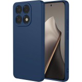 OEM Xiaomi 15T 5G szilikon tok, hátlaptok, telefon tok, velúr belsővel, matt, sötétkék, Silicon