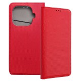 OEM Xiaomi 15T Pro 5G könyvtok, fliptok, telefon tok, mágneszáras, bankkártyatartós, piros