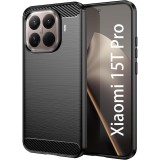 OEM Xiaomi 15T Pro 5G szilikon tok, hátlaptok, telefon tok, karbon mintás, fekete, Carbon case