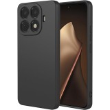 OEM Xiaomi 15T Pro 5G szilikon tok, hátlaptok, telefon tok, velúr belsővel, matt, fekete, Silicon