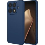 OEM Xiaomi 15T Pro 5G szilikon tok, hátlaptok, telefon tok, velúr belsővel, matt, sötétkék, Silicon