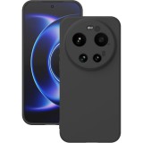 OEM Xiaomi 17 Ultra 5G szilikon tok, hátlaptok, telefon tok, velúr belsővel, matt, fekete, Silicon
